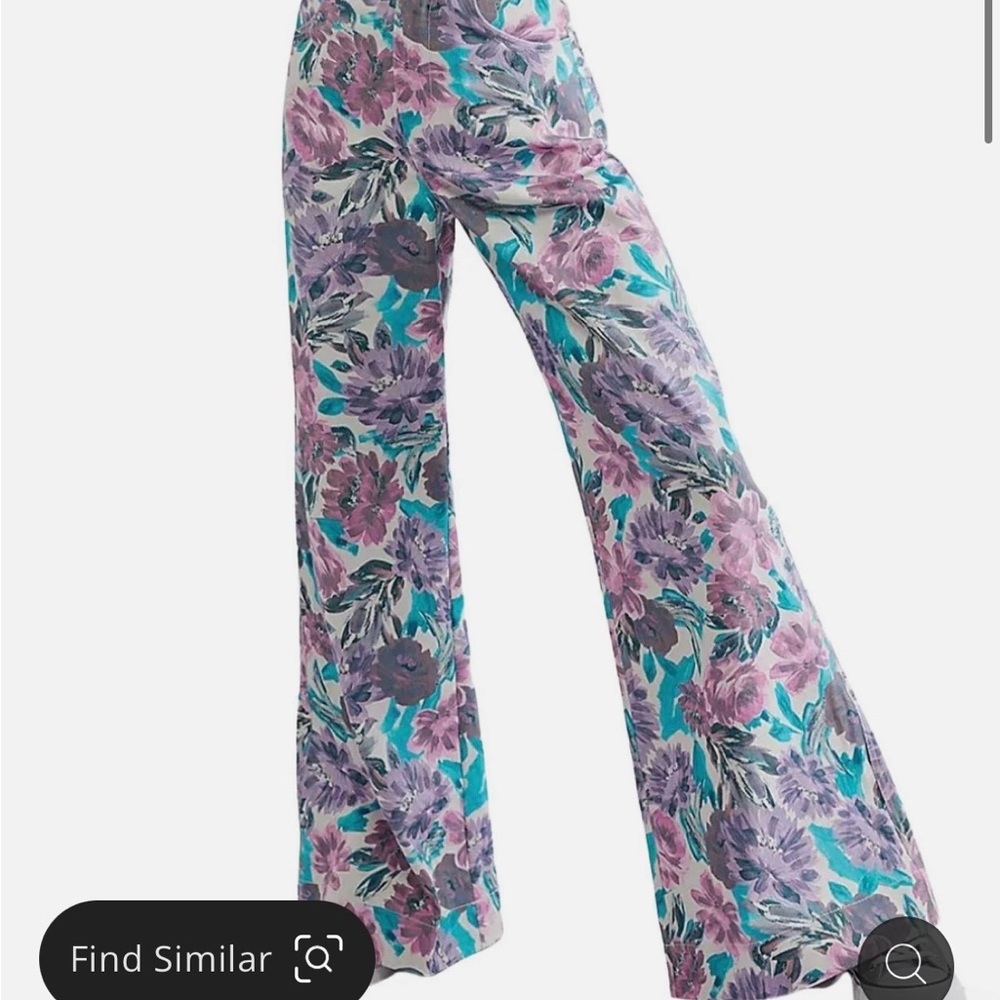 For love & lemons wide leg floral pant